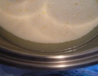 Curd separating from the pot