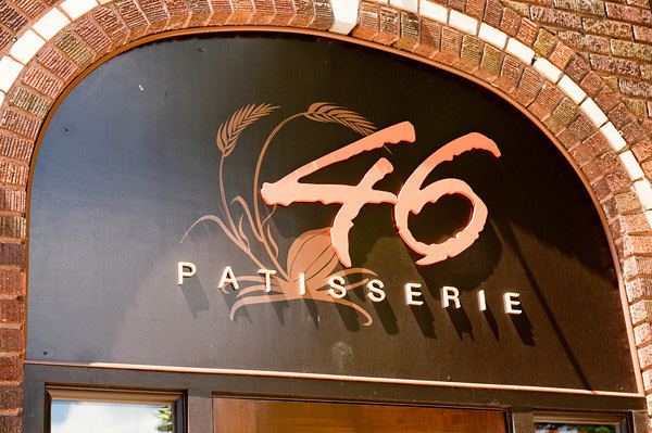 The sign in front of Patisserie 46