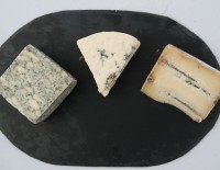 Three Wisconsin blue cheeses