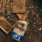 A can on the ground of the old Hamm’s brewery in St. Paul