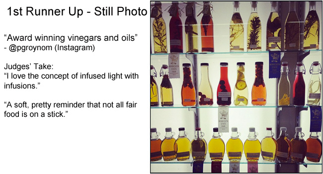 Award winning vinegars and oils - 1st Runner Up HTSF2013