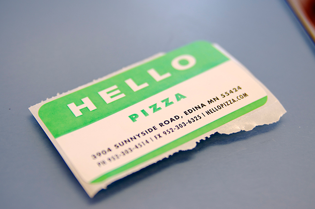 Hello Pizza Sticker
