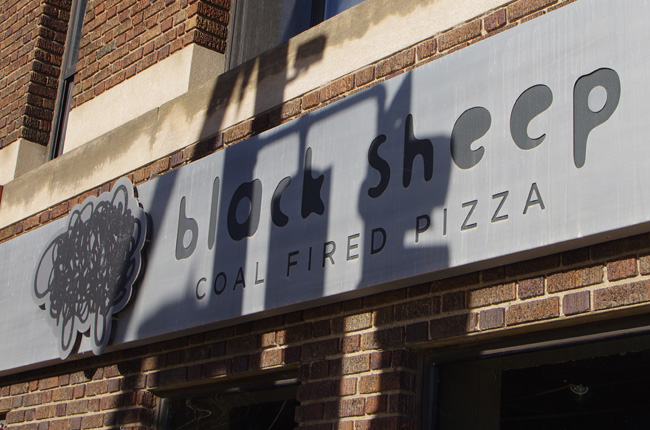 Black Sheep Pizza - sign