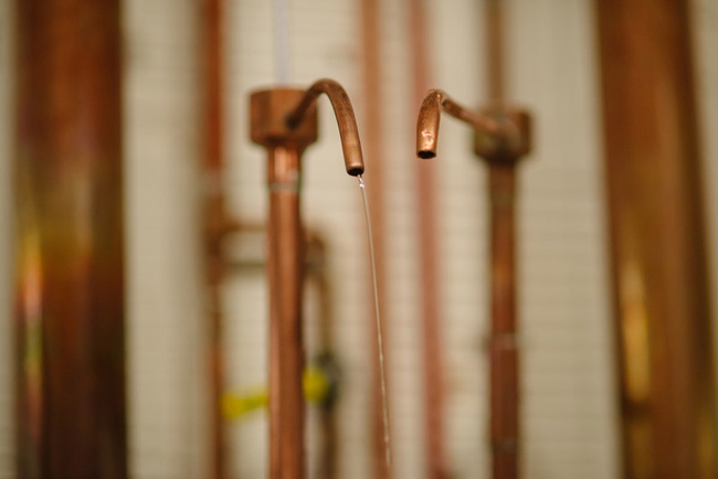 Norseman Distilling in Minneapolis - copper pipes