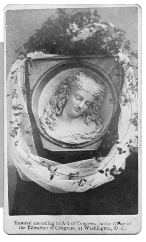 Dreaming Iolanthe, by Caroline Shawk Brooks. This 1876 masterpiece ignited popular interest in butter sculpting as a public art form. Photo from author’s collection.