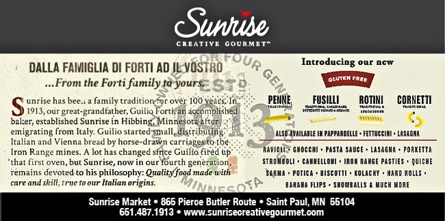 Sunrise Creative Gourmet ad