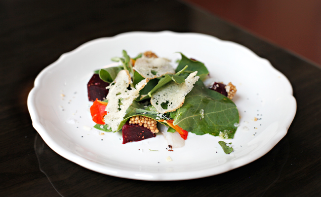 Beet and Herring Salad at Saint Dinette in St. Paul